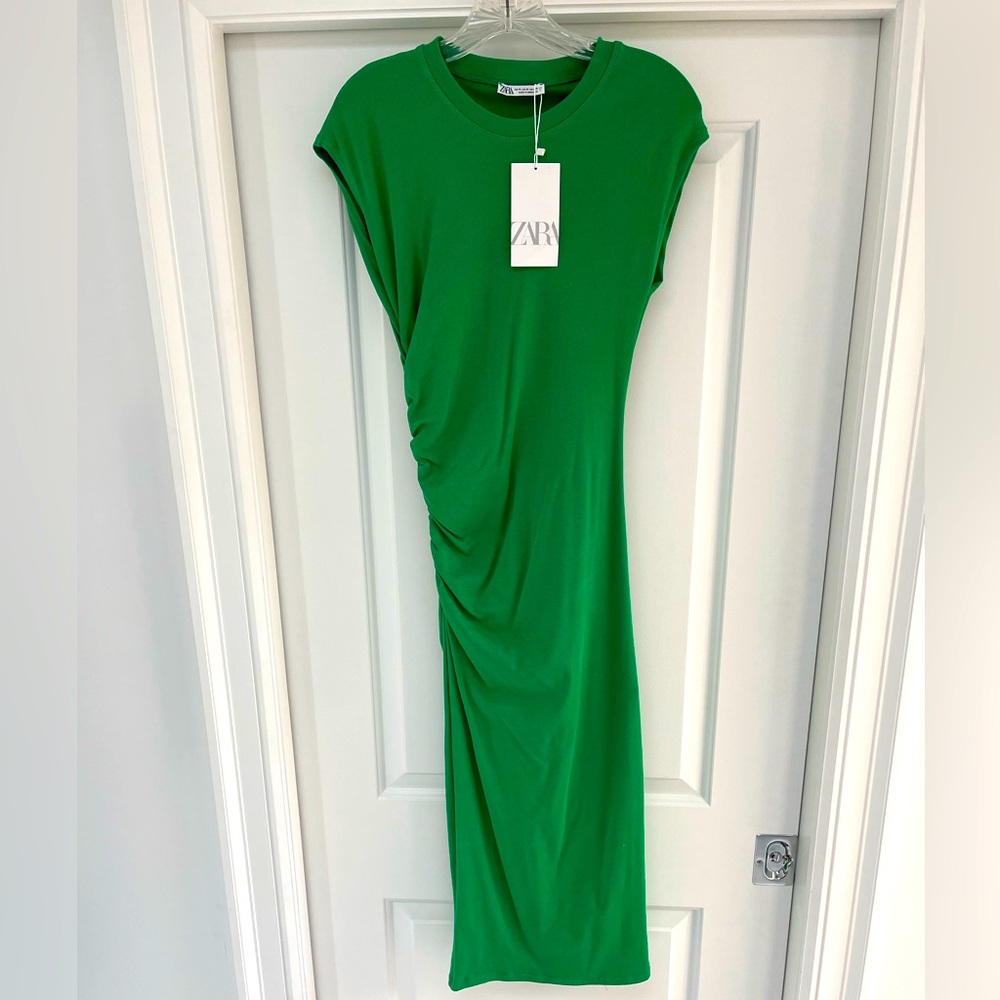 Green Zara dress